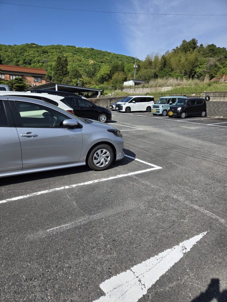 秋芳洞に一番近い駐車場の様子