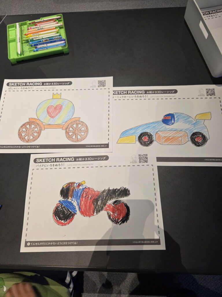 お絵かき3Dレーシングで色を塗った絵