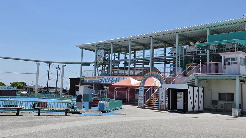 ときわ遊園地のゴンドラ乗り場