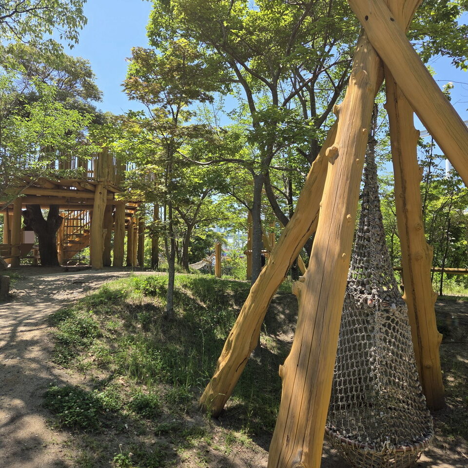 ときわ動物園の別角度からの遊具