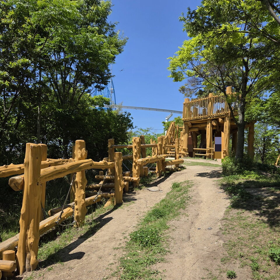 ときわ動物園のわたり遊具