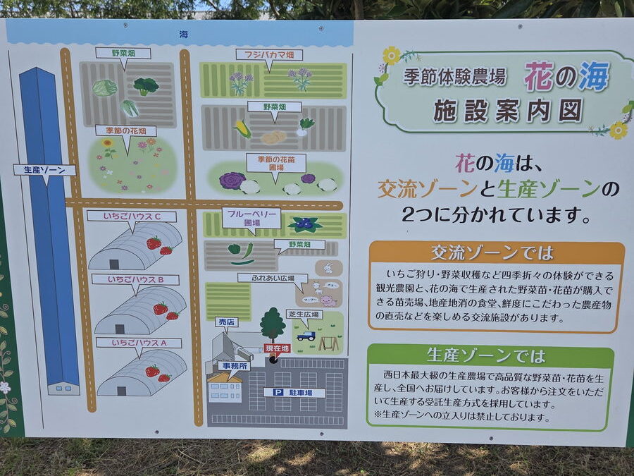 花の海の施設案内図