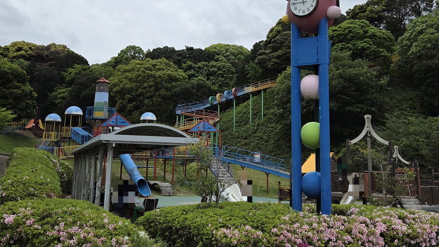 長門市総合公園の遊具エリア