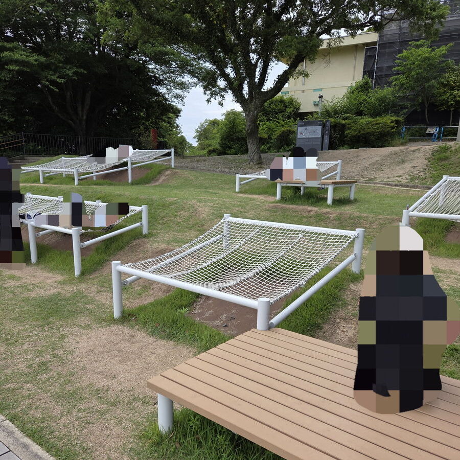 火の山公園のネット休憩所