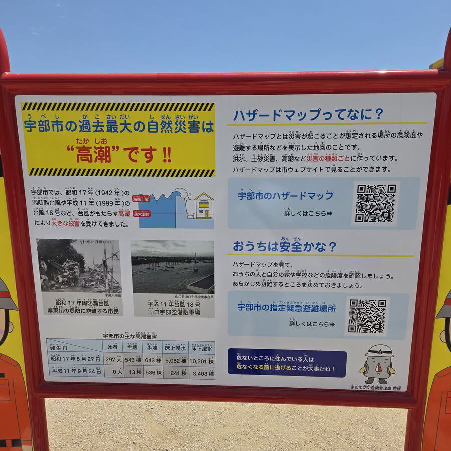 厚南エリア防災公園の防災案内板