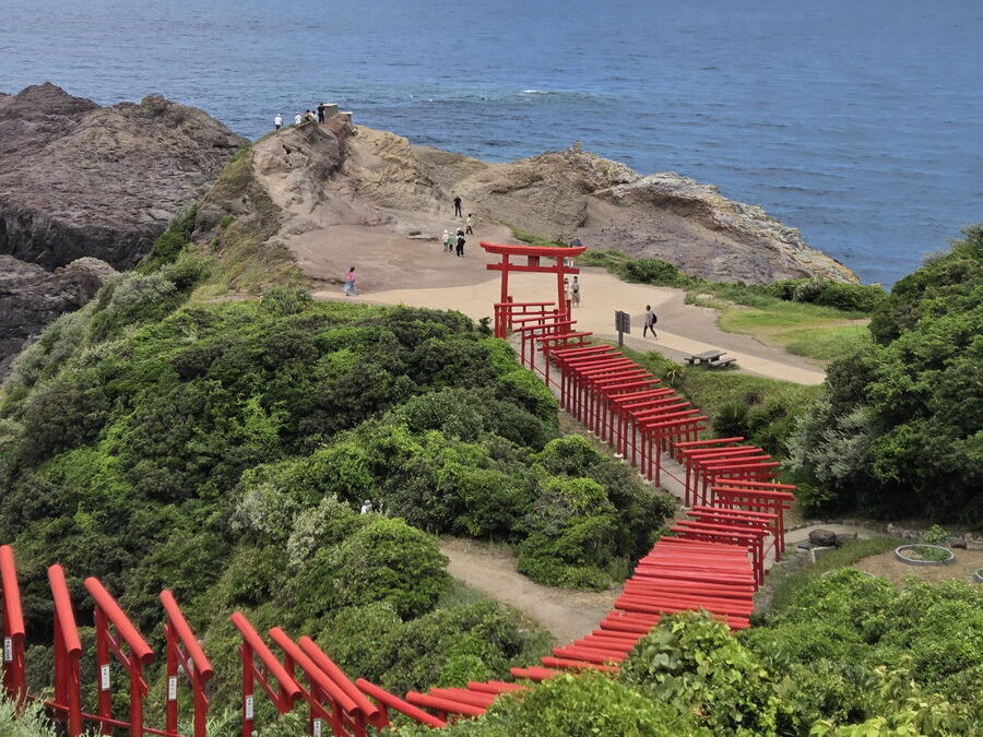 元乃隅神社を上から見た景色